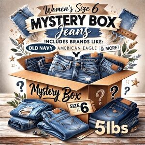 5lb MYSTERY Women’s Size 6 Jeans Box! Bundle and Save! Denim for a Deal!